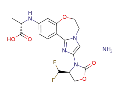ammonium (S)-2-((2-((S)-4-(difluoromethyl)-2-oxooxazolidin-3-yl)-5,6-dihydrobenzo[f]imidazo[1,2-d][1,4]oxazepin-9-yl)amino)propionate