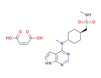 N-methyl-1-{trans-4-[methyl(7H-pyrrolo[2,3-d]pyrimidin-4-yl)amino]cyclohexyl}methanesulfonamide maleate