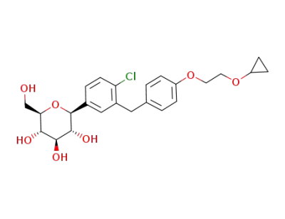 (2S,3R,4R,5S,6R)-2-(4-chloro-3-(4-(2-cyclopropoxyethoxy)benzyl)phenyl)-6-(hydroxymethyl)tetrahydro-2H-pyran-3,4,5-triol