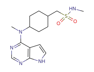 N-methyl-1-{trans-4-[methyl(7H-pyrrolo[2,3-d]pyrimidin-4-yl)amino]cyclohexyl}methanesulfonamide
