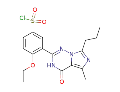 4-ethoxy-3-(5-methyl-4-oxo-7-propyl-3,4-dihydroimidazo[5,1-f][1,2,4]triazin-2-yl)-benzenelsulfonic acid chloride